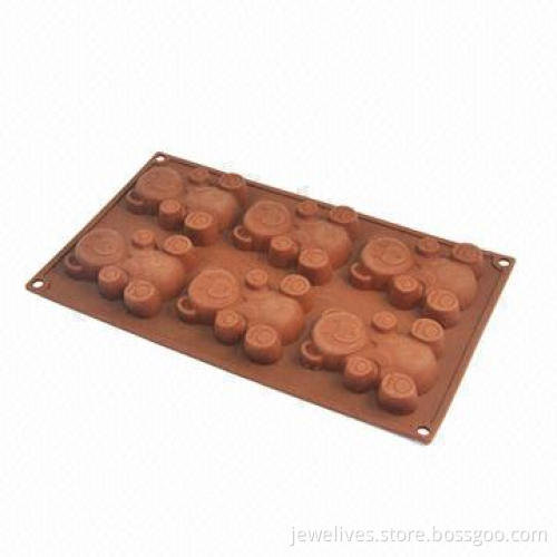 Popular teddy bear silicone chocolate molds